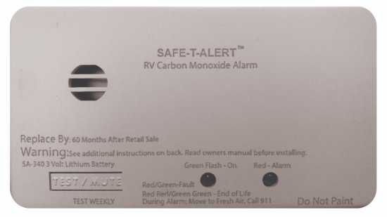 MTI Industries, MTI Industries SA-340-WT - Sealed Battery Carbon Monoxide Alarm, White