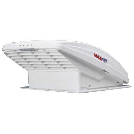 MAXXAIR VENT, MaxxFan Deluxe Roof Vent Remote Control Powered Opening - White - 00-07000K