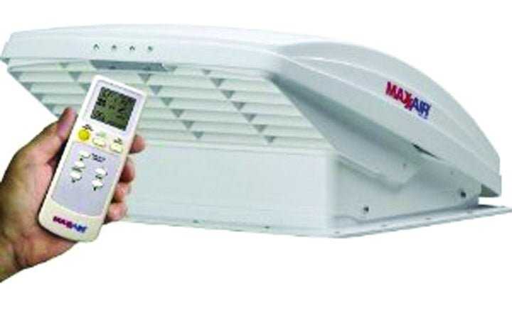 MAXXAIR VENT, MaxxFan Deluxe Roof Vent Remote Control Powered Opening - White - 00-07000K