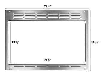 Contoure (N6R), Microwave Oven Trim Kit Contoure RV-TRIM9S Use With Microwave Oven Model RV-950S; 20-1/2" Width x 15" Height