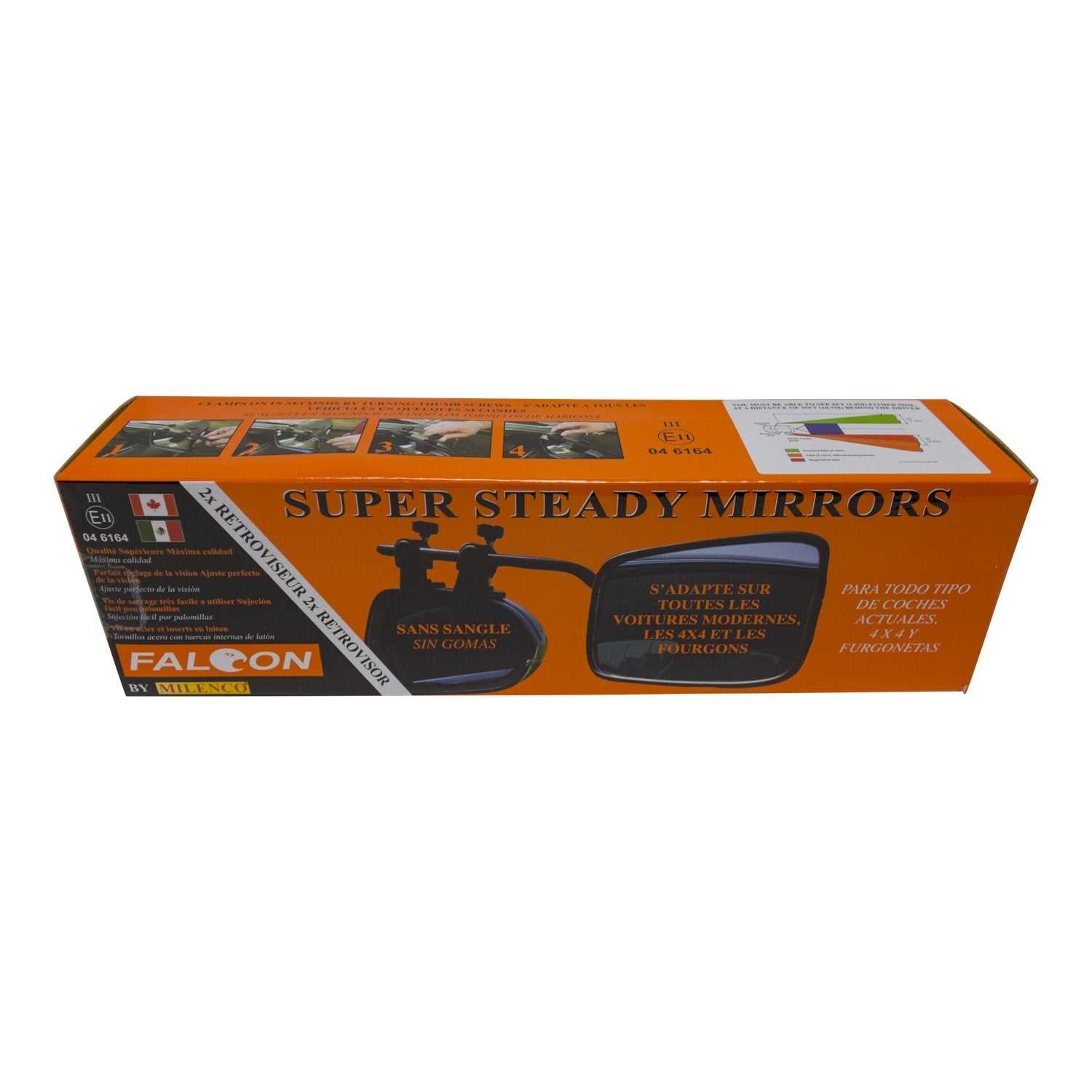 Milenco, Milenco 4381 - Falcon Super Steady Mirror Double Pack