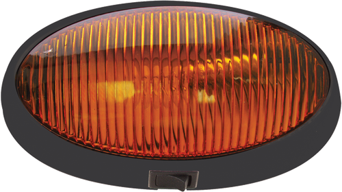 Optronics, Optronics RVPL7AB - RV Camper Amber Oval 12v Porch Utility Light Black with Switch