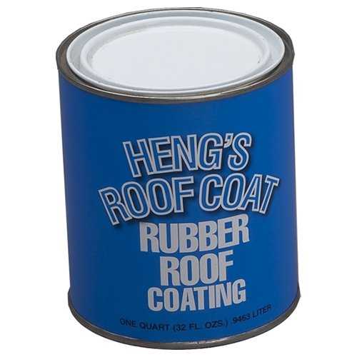 Hengs Industries, PLAS-T-COTE RUBBER ROOF White rubber roof coating - 946ml Heng's