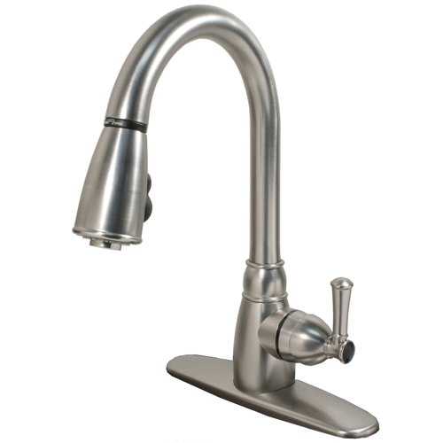 Markimex, Pull Down Faucet With Plate