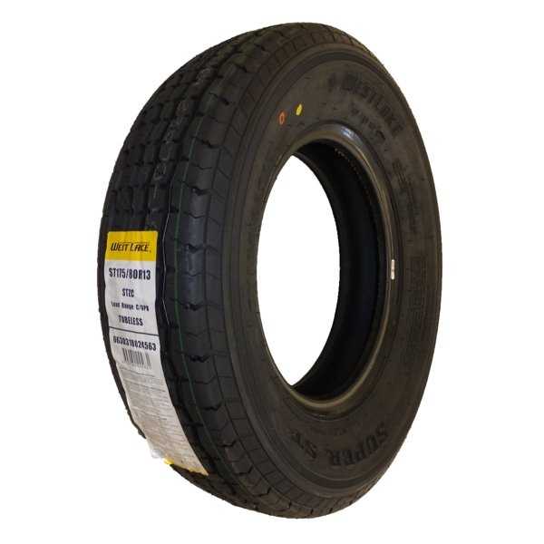 Tow Rite, RT RDG25-700-568 -  Satin Black Mite 13x5 Alloy Wheel & Tire ST175/80R13 LRC