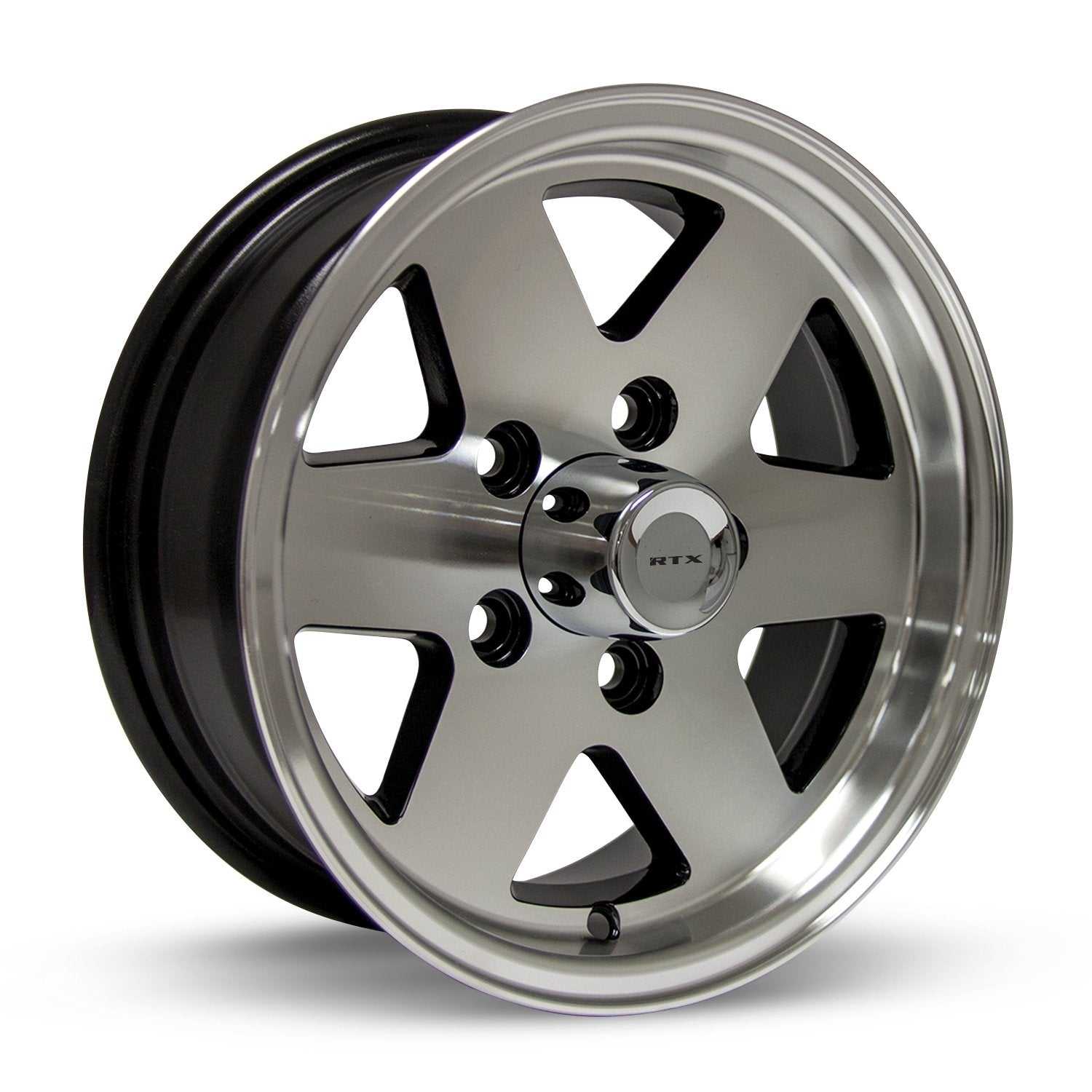 Tow Rite, RT RDG25-700-569 - Machined Black Mite 13x5 Alloy Wheel & Tire ST175/80R13 LRC