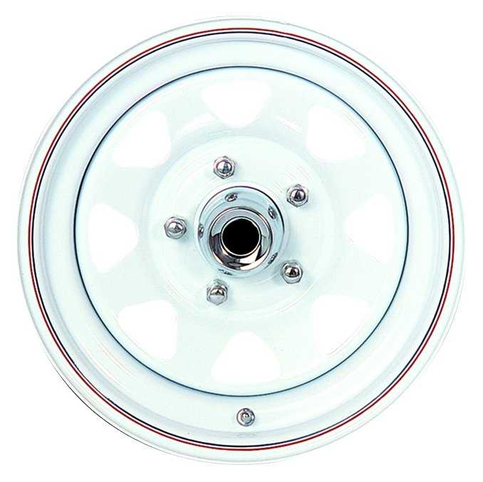 RT, RT RT3813 - White Eight Spoke Rim 16"x6" 8-6.5 ET 0 CB4.90