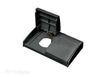 RV Designer, Receptacle Cover RV Designer S904 For Dual Receptacle Slot; Weatherproof; Black