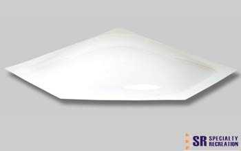 S.RECREATION, Specialty Recreation Neo Angle Skylight 27 Inch x 14-1/2 Inch - White - Single - NSL2412W