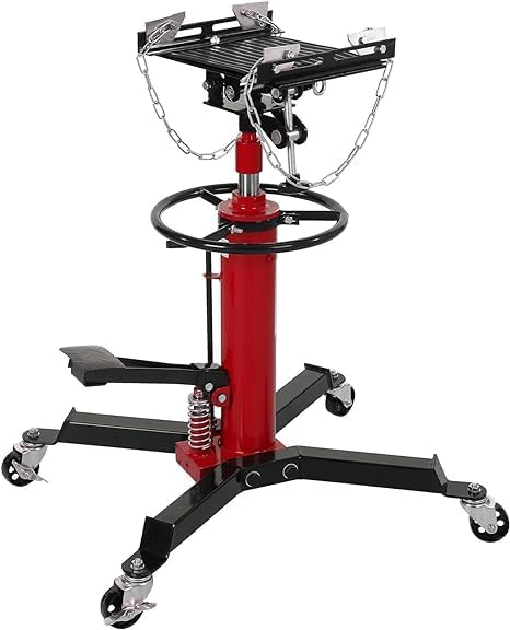 APRAFIE, BRAND, CATEGORY, TRANSMISSION JACKS, 1100 Lb Drive Jack Lift with Pedals, Lift 33.8 "to 72.8" with Rubber Pad, Adjustable Telescopic Hydraulic Drive Jack, 360° Rotating Wheel, Garage/Workshop Lift