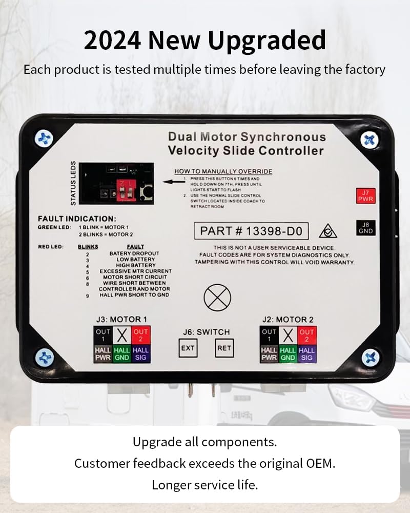 BOOST CONTROLLERS, BRAND, CATEGORY, ZKAYBB, 13398-DO Dual Synchronous Velocity Slide Controller,Compatible with Lippert in-Wall Slide-Out on RV,Replacement Controller V-Sync II,211852