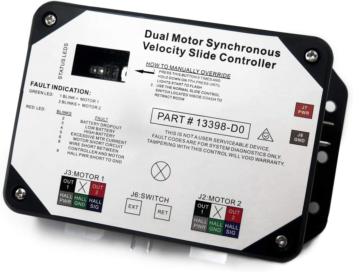 BRAND, CATEGORY, DDORUU, PLUGS, INLETS & RECEPTACLES, 13398-DO Slide Controller，Dual Synchronous Velocity Slide Controller，Replacement Controller V-Sync II ，Compatible with Lippert in-Wall Slide-Out on RV，211852