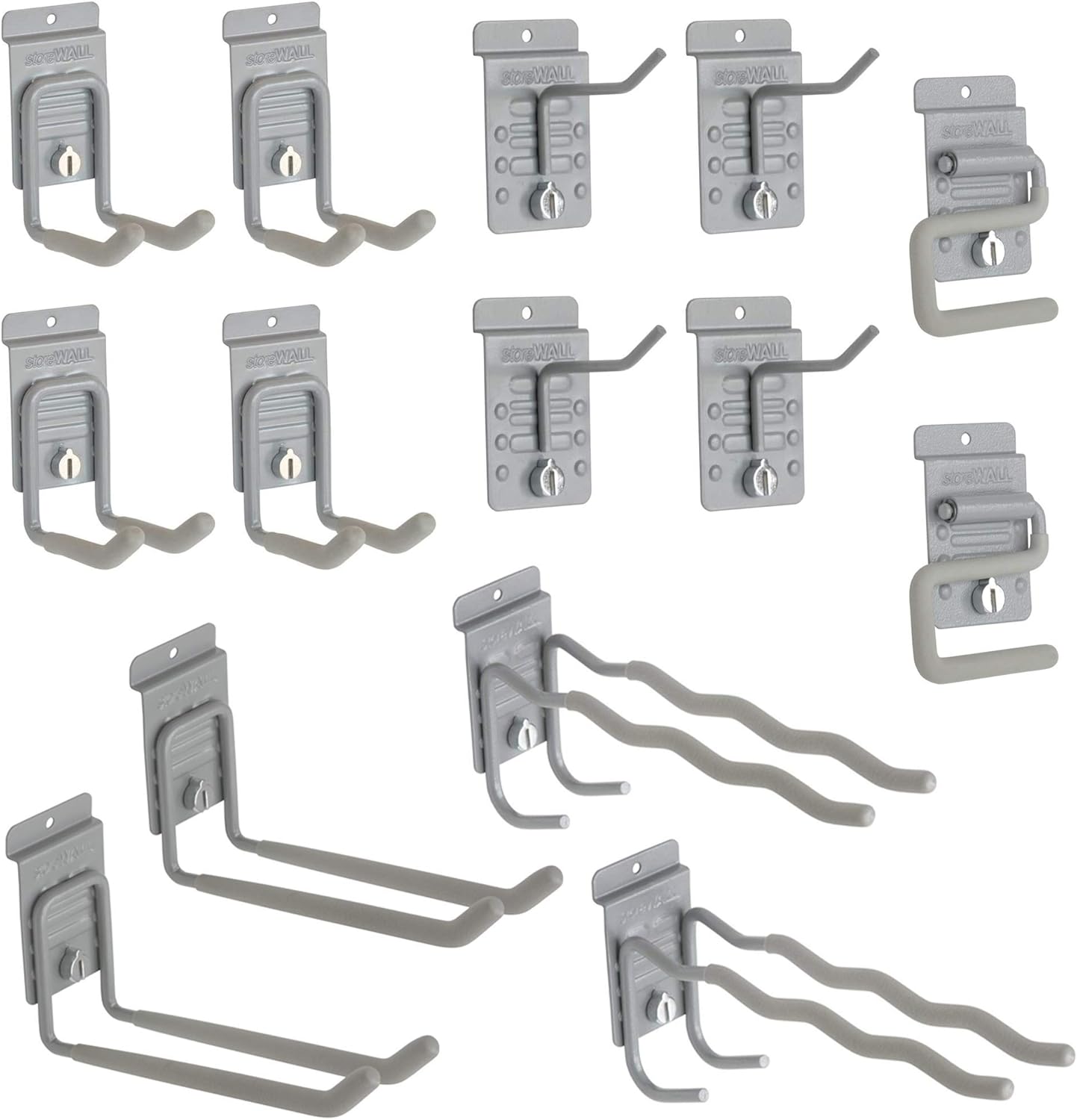 BRAND, CATEGORY, HOOKS, WALL, 14 Hook Slatwall Accessory Starter Kit Bundle