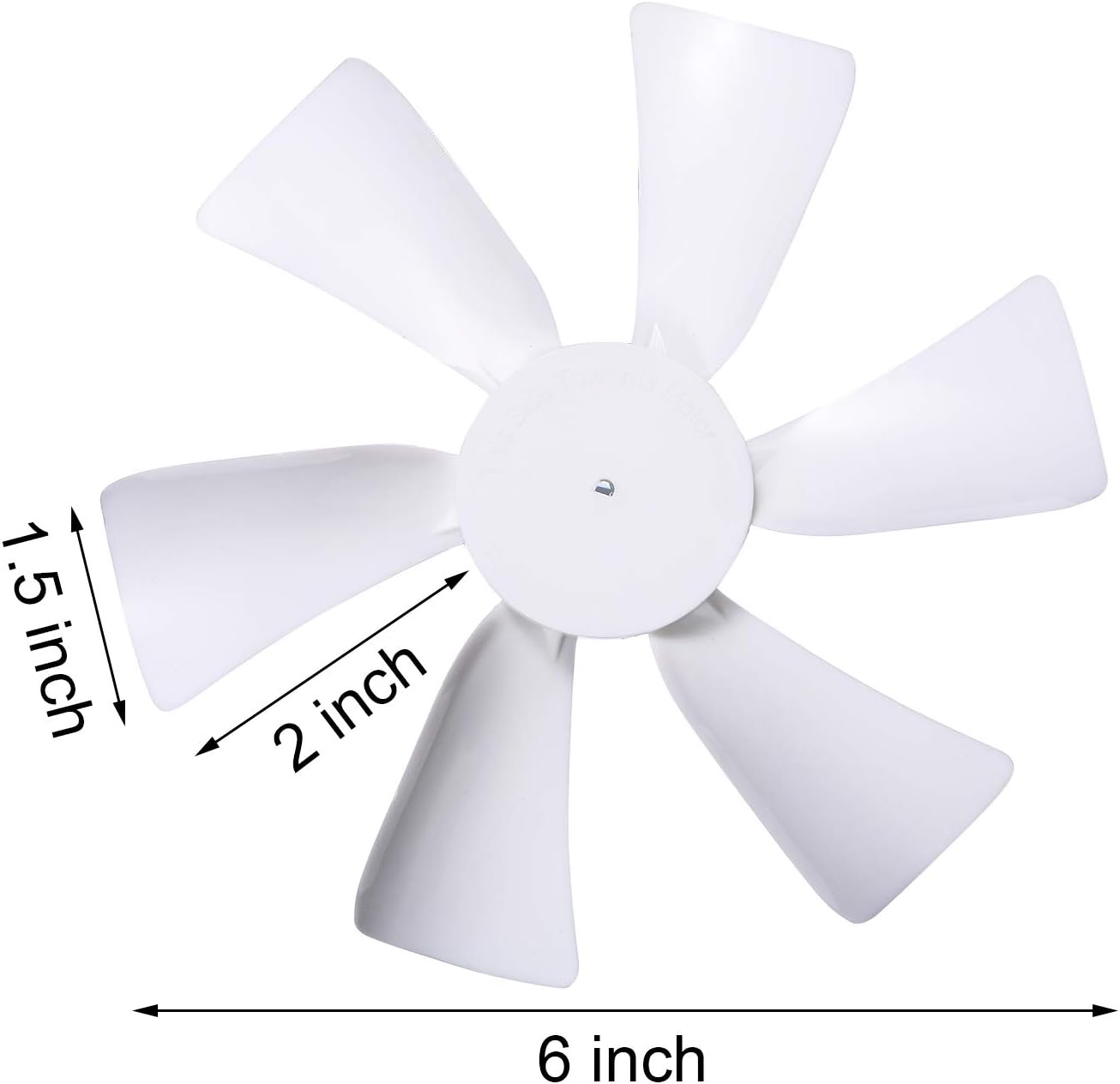 BRAND, CATEGORY, RUSFOL, VENTILATION, 2 Pack 6“ Replacement White Vent Fan Blades for RV Bathroom Vent Fan, Fits for Heng's, Elixir, Ventline and Jensen Roof vents&Range Hoods or any 12 Volt Motor With a 0.094-inch D-shaped Shaft