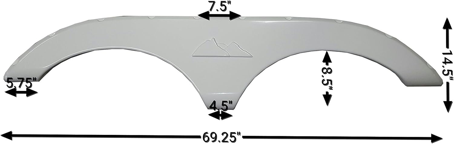 BODY, BRAND, CATEGORY, KEYSTONE RV COUGAR / LAREDO, 2009-2010 Keystone Cougar/Laredo New Fender Skirt (White)