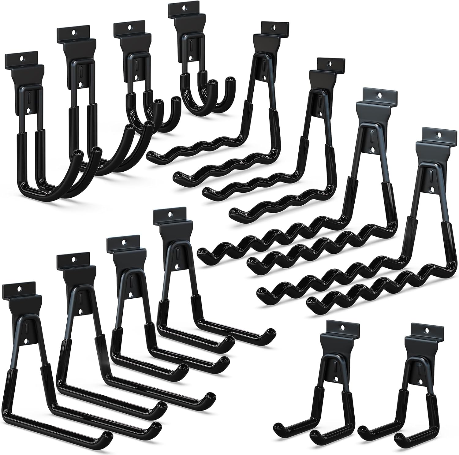 3-H, BRAND, CATEGORY, HOOKS, 3-H 14 Pack Garage Wall Hooks, 14 Pack Slatwall Accessories