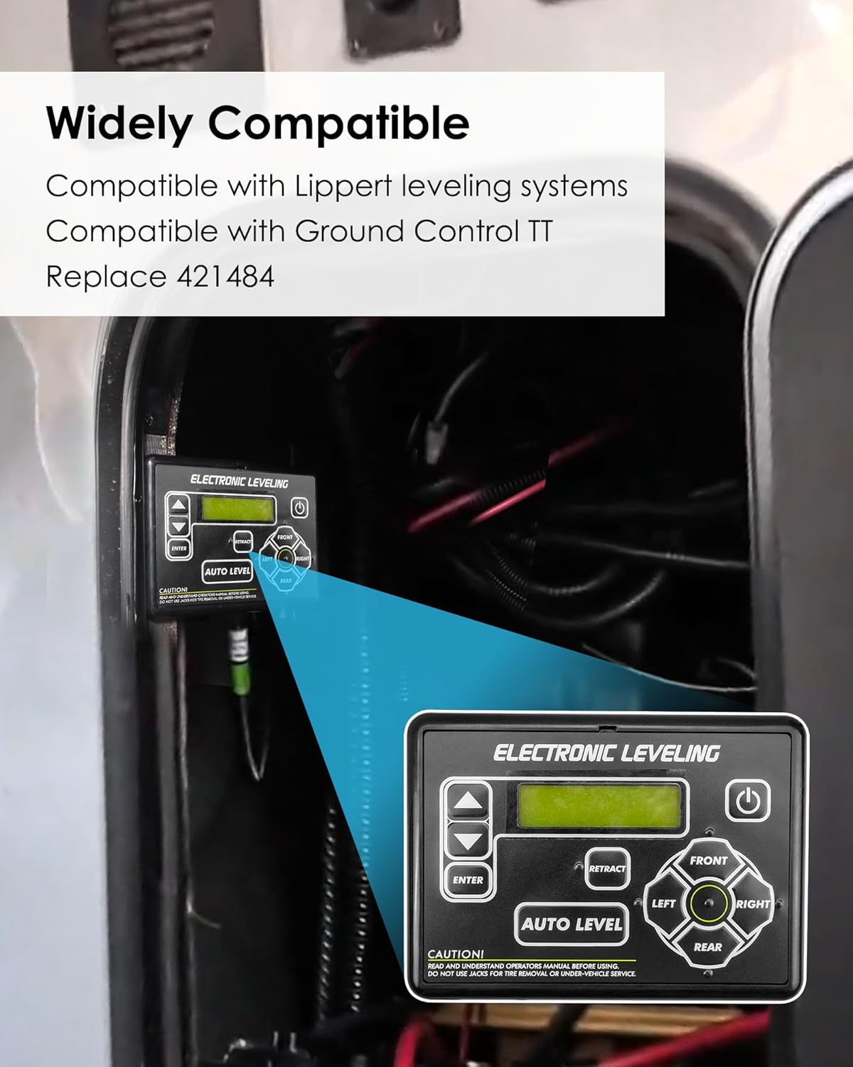 BRAND, CATEGORY, LEVELERS, NXQWLL, 421484 RV Leveling Touchpad with Auto-Leveling Button, Electronic Leveling Control Panel, RV Replacement Touchpad Compatible with Lippert RV 5th Wheel and Travel Trailer Leveling System