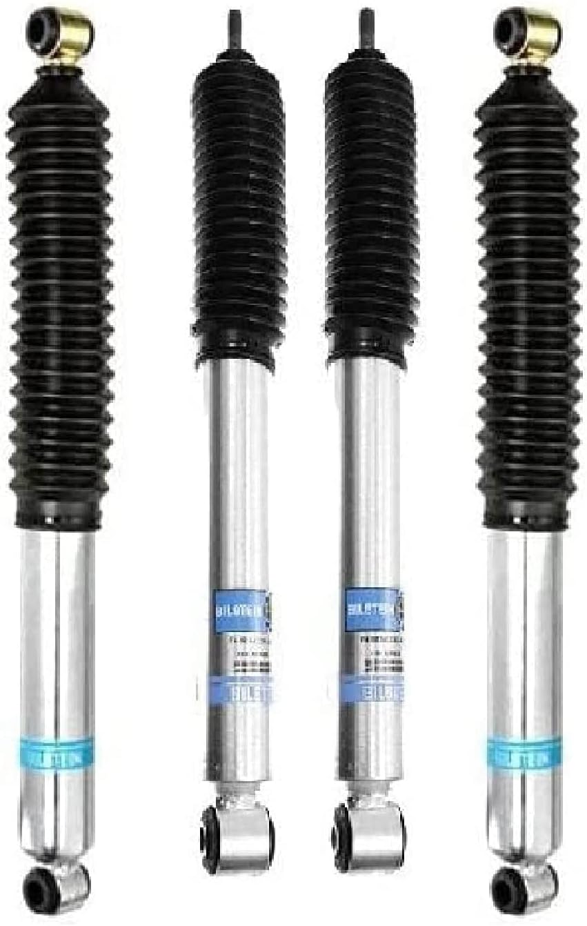 BRAND, CATEGORY, SHOCKS, TRENDSAUTO, 5100 Front and Rear Monotube Shock Absorbers fits Ram 1500 2500 3500 4WD with 0-2.5 Inch Front Lift and 0-1 Inch Rear Lift | Includes TrendsAuto Decal | 24-191203 24-185776