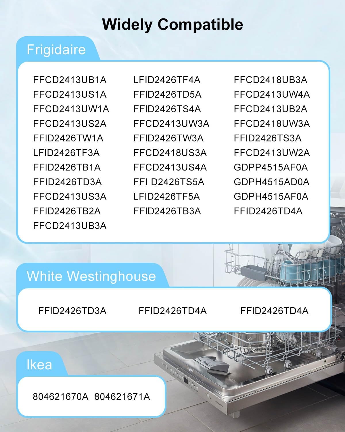 BRAND, CATEGORY, NXQWLL, POWER WATER PUMPS, 5304519906 Motor and Pump Assembly Compatible with Select Frigidaire Dishwashing Appliance Models, Replacement Pump and Motor Assy Replace PS12712308 AP6840161