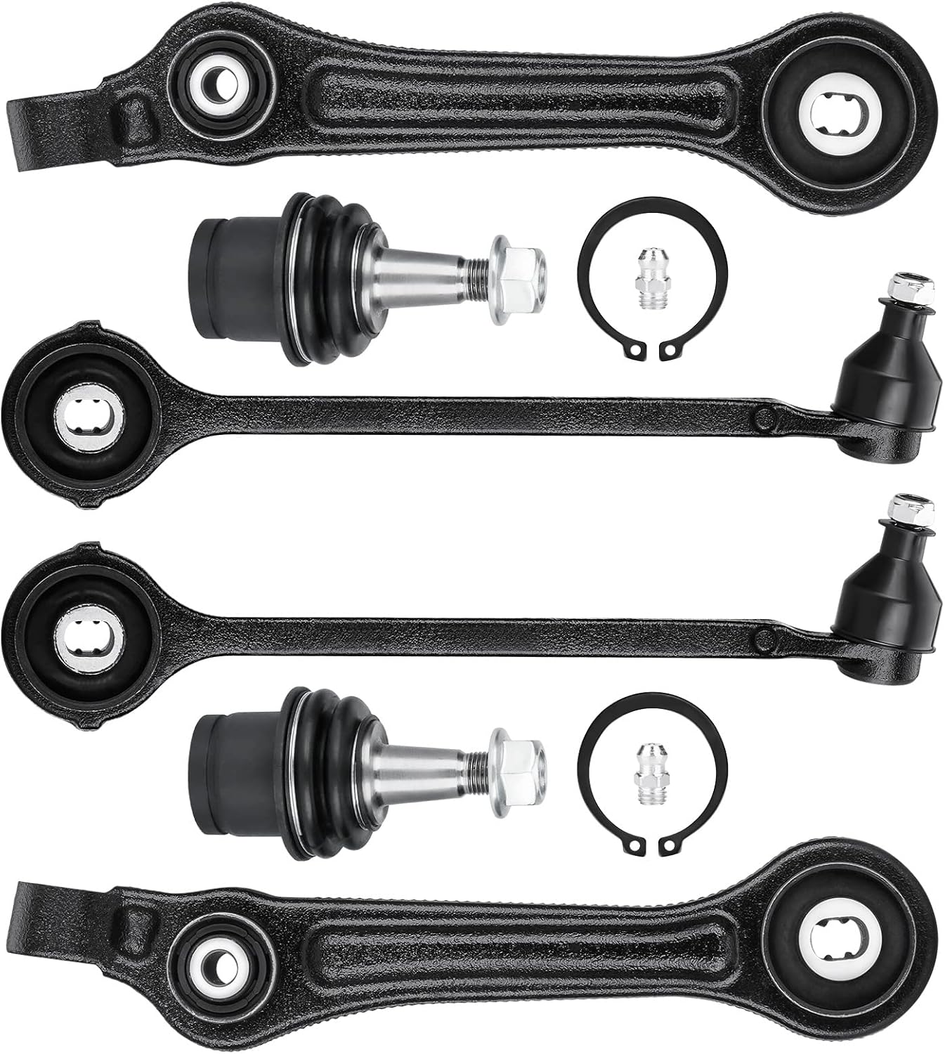 AEAGLE, BRAND, CATEGORY, CONTROL ARMS, 6PCS RWD Front Lower Forward & Rearward Control Arms w/Ball Joints for Chrysler 300 Dodge Challenger Charger Magnum Suspension Kit - Left & Right K620258 K620257 MS25119 K7469