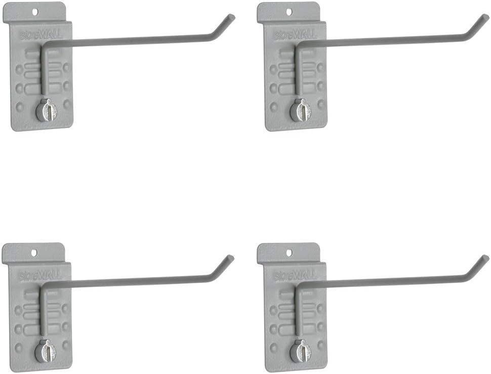 BRAND, CATEGORY, HOOKS, WALL, 7.5" Heavy Duty Slatwall Single Hook (Pack of 4)