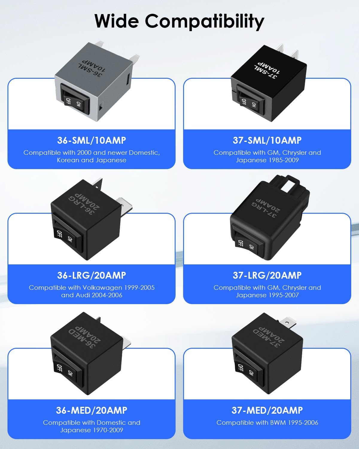 BRAND, CATEGORY, FUEL PUMP, NXQWLL, 9038 Relay Bypass Switch Kit, Diagnostic Scan Tool Fuel Pump Relay Bypass Kit Replace 9036 9037, Relay Tester 6 Packs