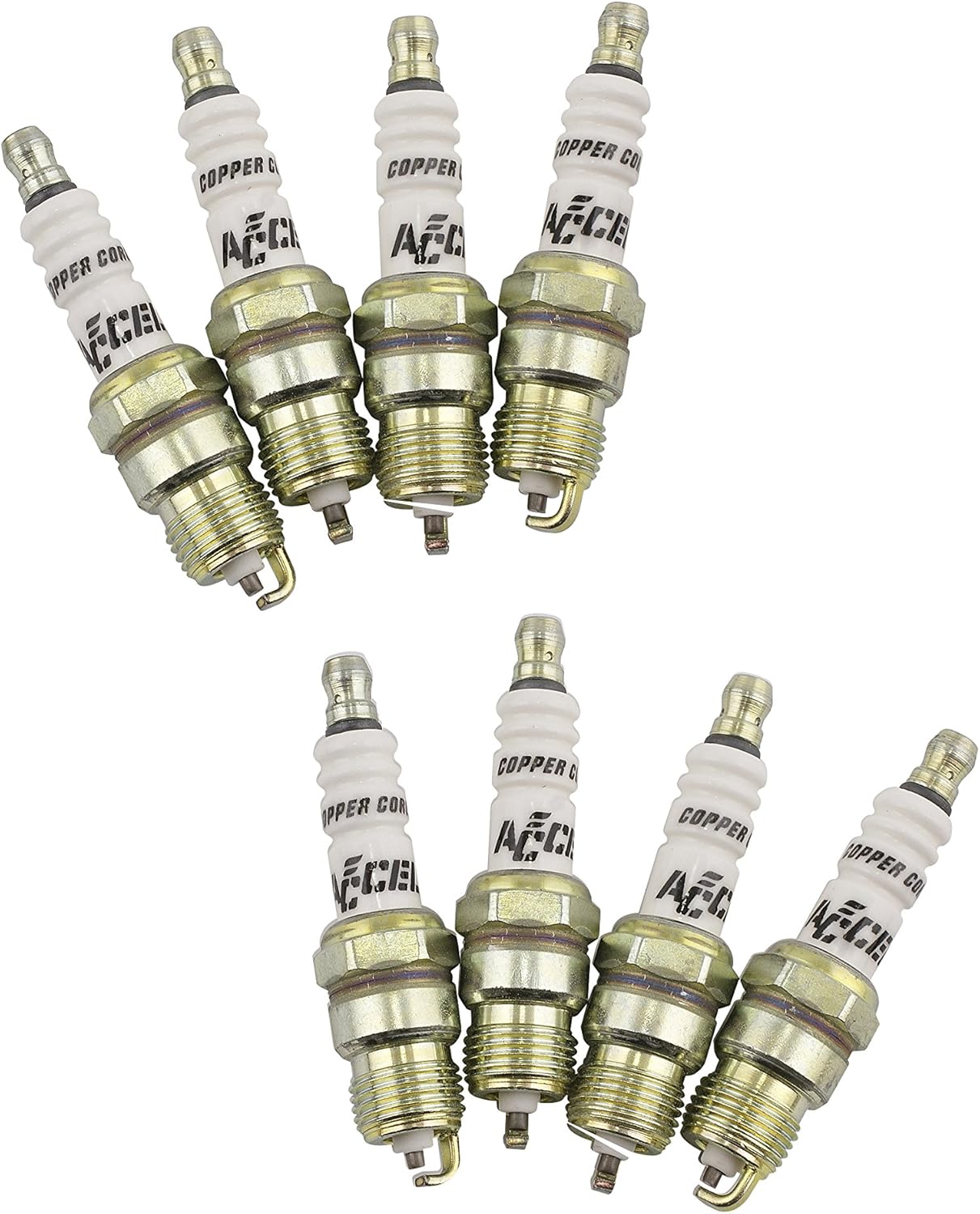 ACCEL, BRAND, CATEGORY, SPARK PLUGS, ACCEL 8198 Performance U-Groove Header Spark Plug - Pack of 8