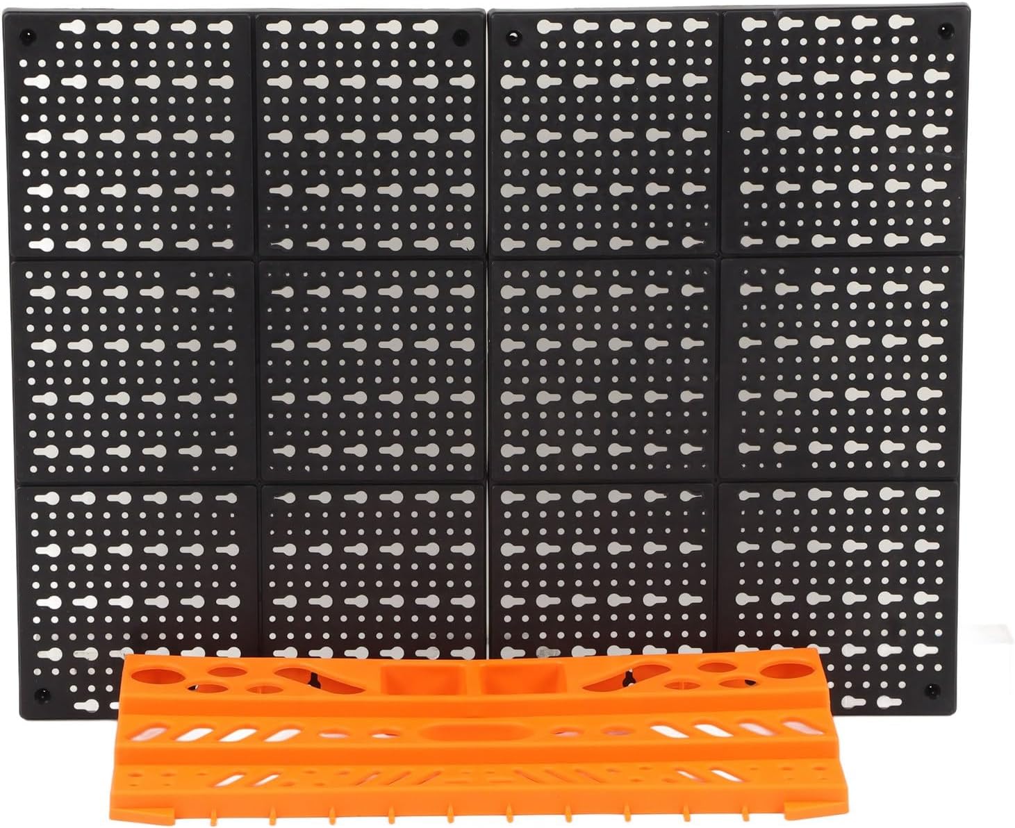 ANGGREK, BRAND, CATEGORY, HOOKS, ANGGREK Wall Mounted Pegboard, Strong Load Capacity of 15kg, Tool Storage Board ABS, Wearresistant for Parts