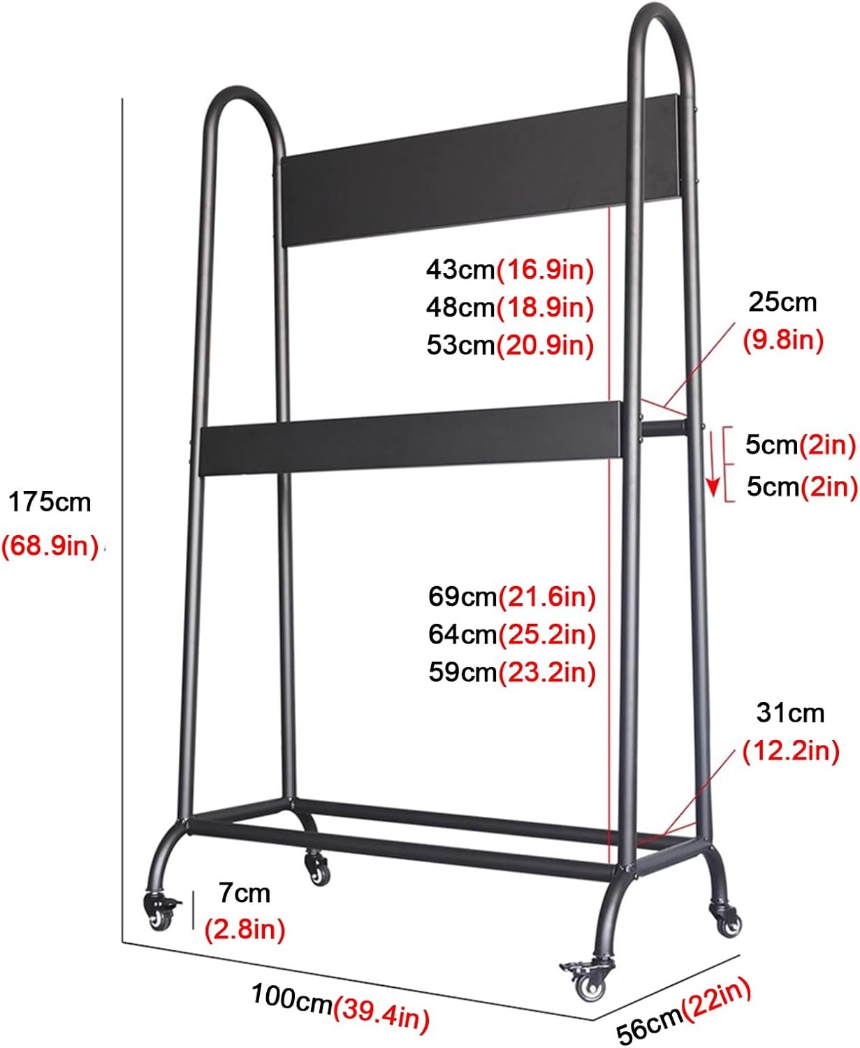 BRAND, CATEGORY, GARAGE STORAGE, LZMZMQ, Adjustable Motorcycle Tire Storage Cart, Garage/Basement/Retail Store Multi Tires Organizer Holder 2 Layer, Movable Bike Fat Tires Display Stand, with Billboard (Color : Yellow)