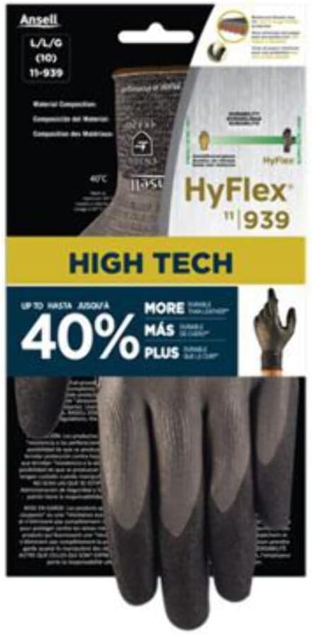 ANSELL, BRAND, CATEGORY, OTHER, Ansell Hyflex 11-939R Gloves Large (1 Pair)