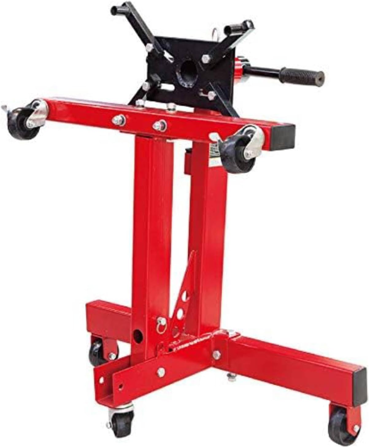 BIG RED, BRAND, CATEGORY, ENGINE HOISTS & STANDS, BIG RED AT37912 Torin Steel Rotating Engine Stand with 360 Degree Rotating Head and Folding Frame: 3/4 Ton (1,500 lb) Capacity, Red