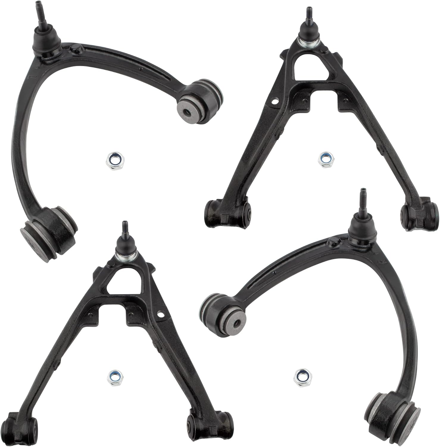 BOXI, BRAND, CATEGORY, CONTROL ARMS, BOXI 4pcs Front Upper and Lower Control Arms Kit for Cadillac Escalade ESV EXT/Chevy Avalanche Silverado Suburban 1500 Tahoe/for GMC Sierra Yukon XL 2007-2016 | K620888 K620889 K80669 K80670