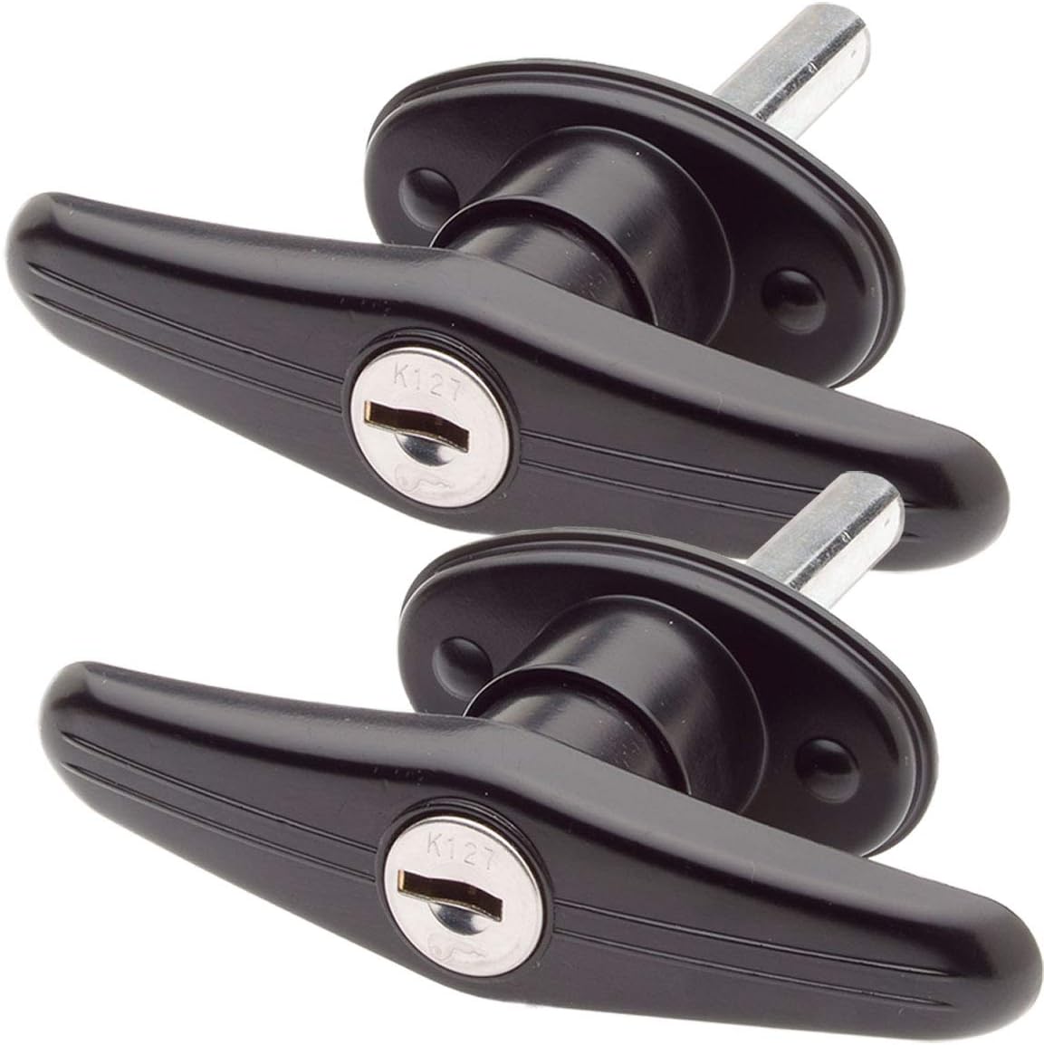 BAUER, BRAND, CATEGORY, SAFETY & SECURITY, Bauer T-Handle Lock, Complete Set of Two (One Clockwise and One Counterclockwise) | Keyed K127