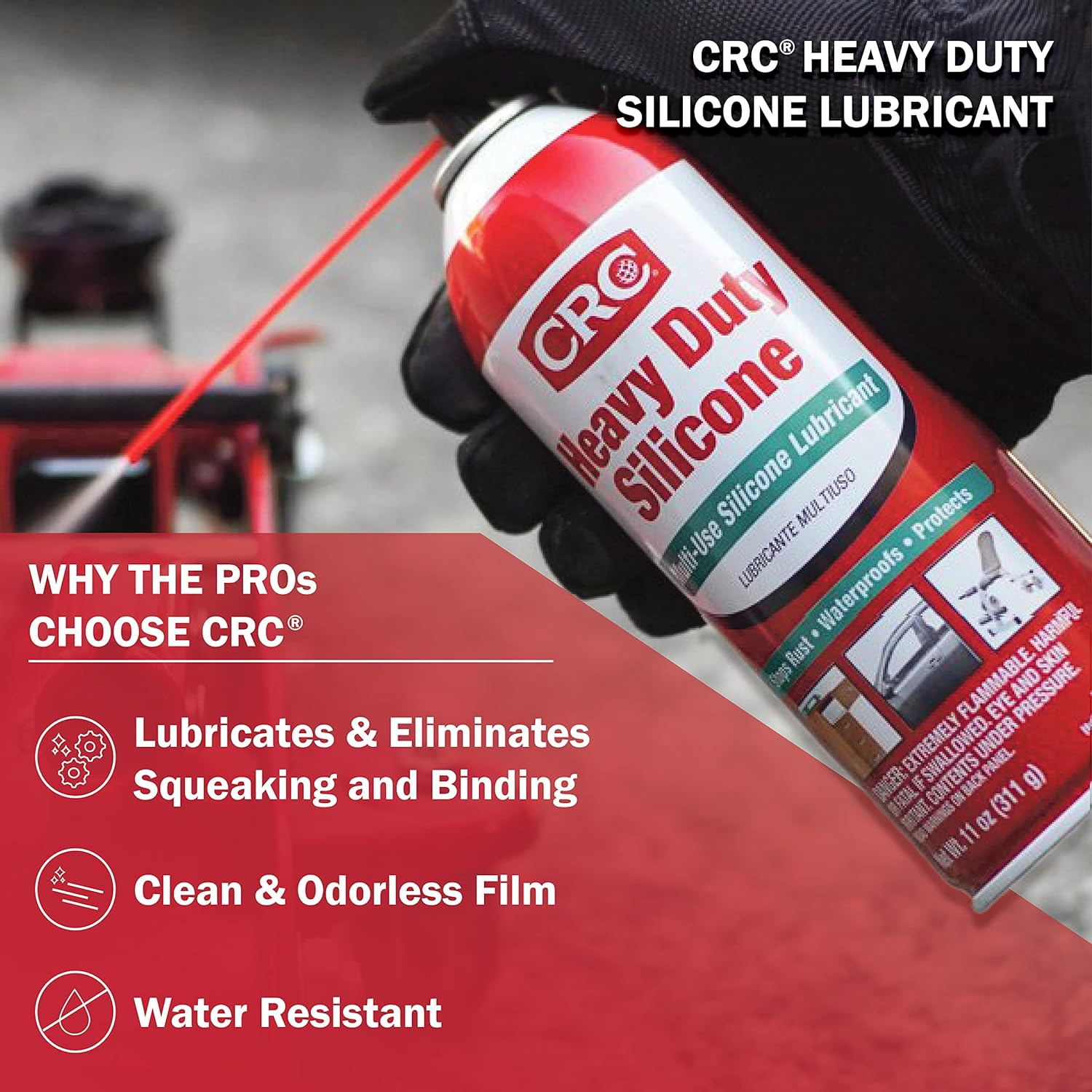 ASSEMBLY, BRAND, CATEGORY, CRC, CRC 05074 Heavy Duty Silicone Lubricant - 7.5 Wt Oz.