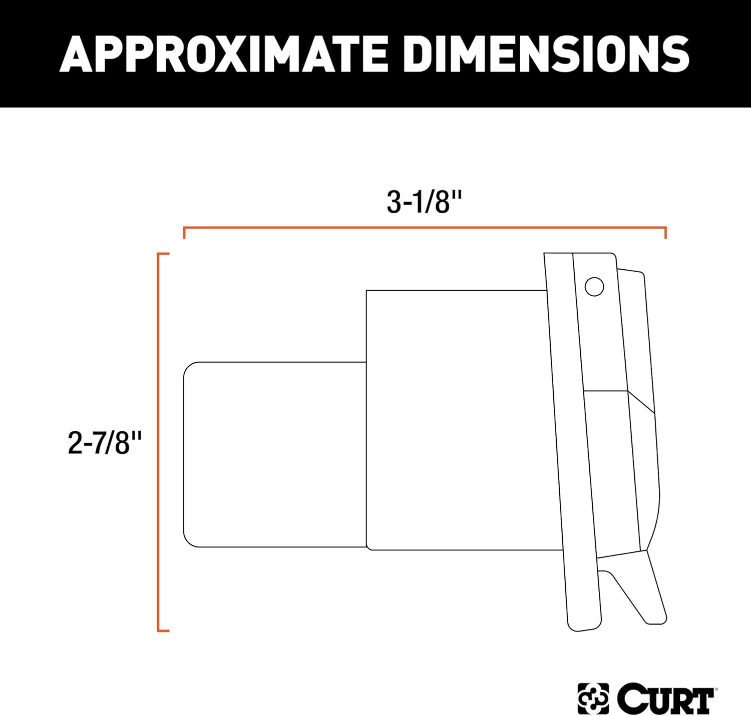 BRAND, CATEGORY, CURT, WIRING, CURT 55415 Replacement 7-Way RV Blade Connector, Factory Tow Package and USCAR Socket Required , Black