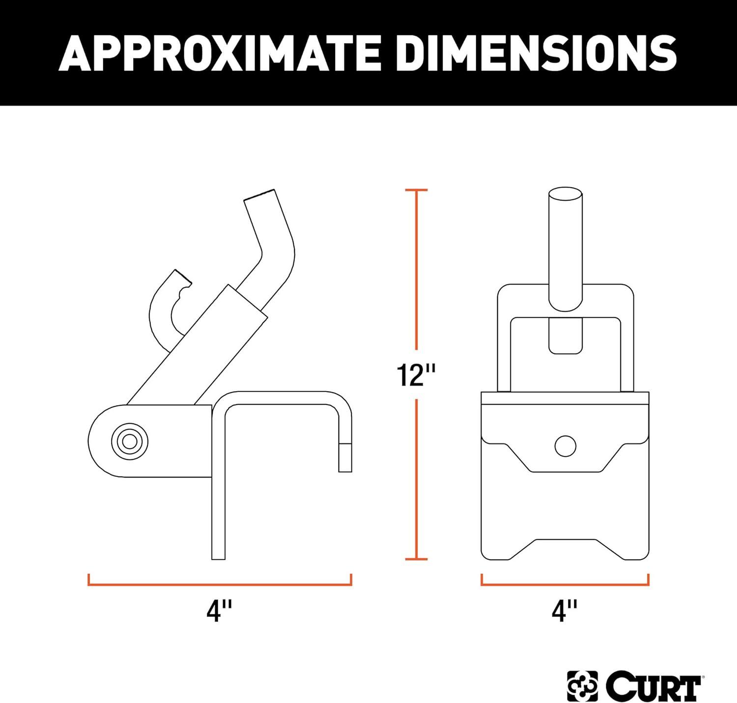 BRAND, CATEGORY, CURT, DRAWBAR HITCH, CURT 17208 Replacement Weight Distribution Hitch Hookup Brackets , Black