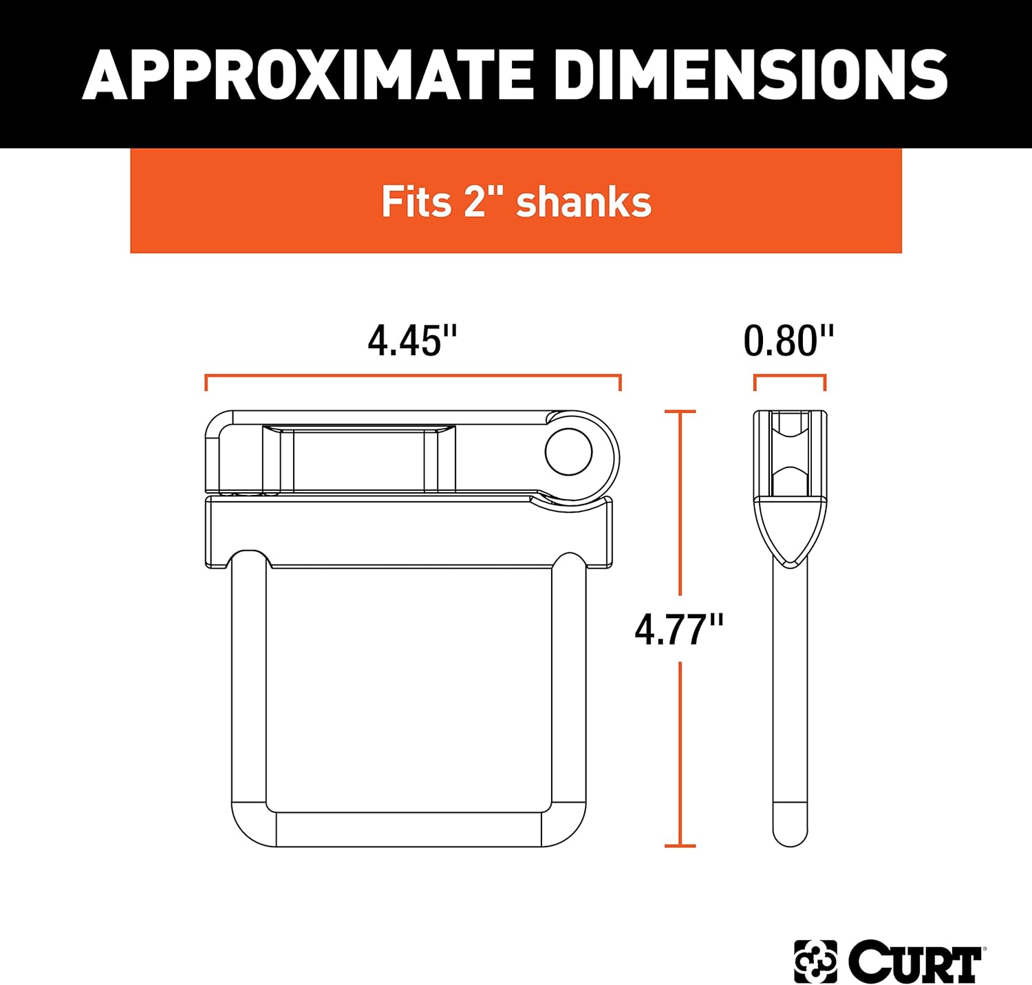 BRAND, CATEGORY, CURT, RECEIVERS, CURT 22325 No-Tool Anti-Rattle Hitch Clamp Tightener for 2-Inch Receiver, Hollow or Solid Shanks