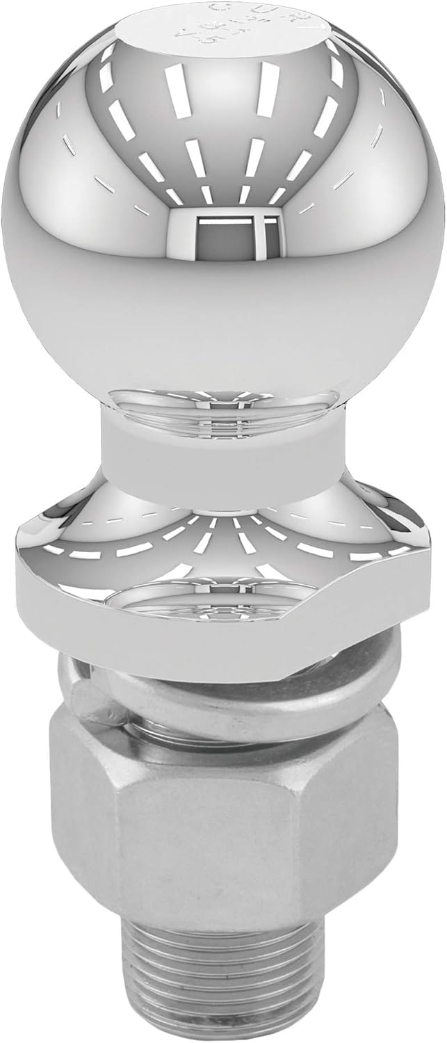 BRAND, CATEGORY, CURT, HITCH BALLS, CURT 40037 Chrome Trailer Hitch Ball, 7,500 lbs, 2-Inch Diameter, 1 x 2-1/8-Inch Shank