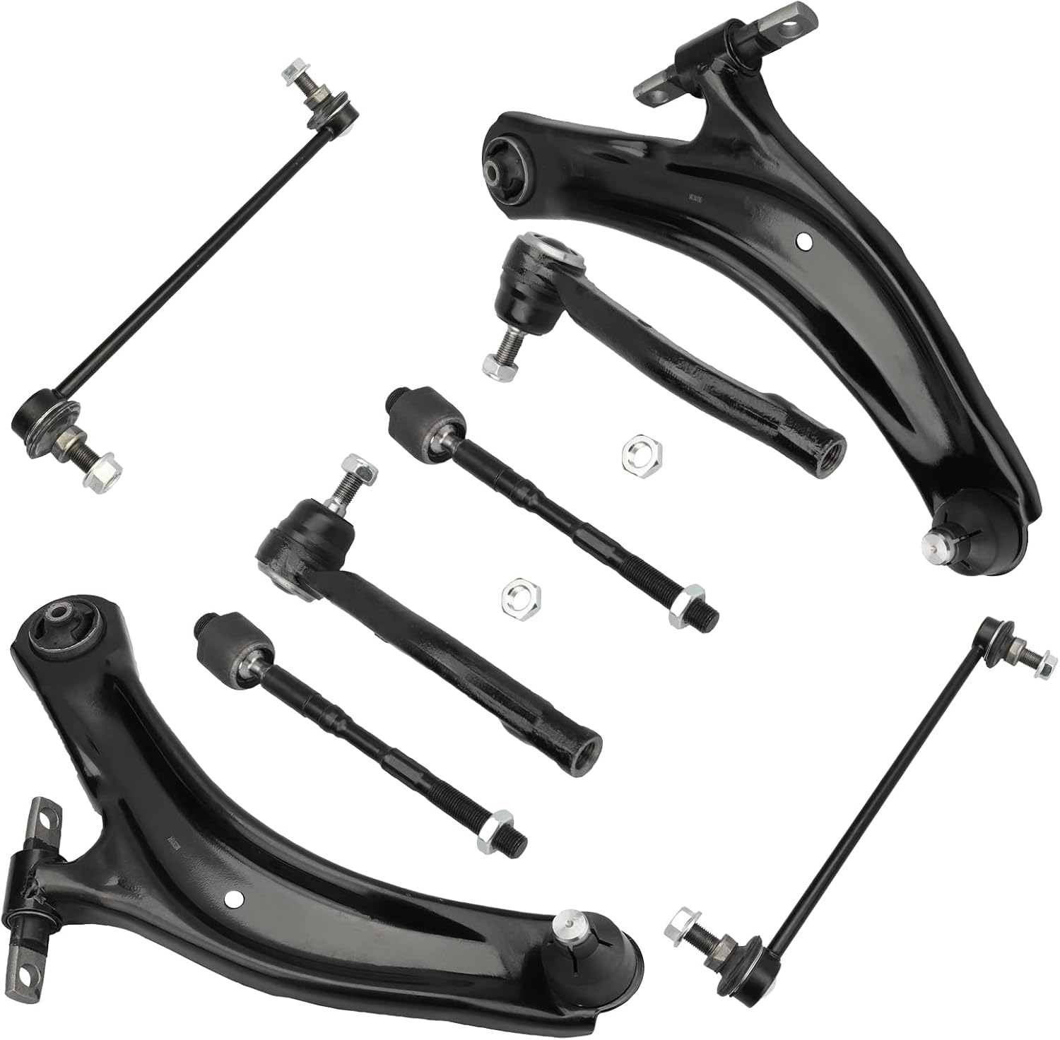 BRAND, CATEGORY, CONTROL ARMS, DRIVESTAR, DRIVESTAR 8PCS Set Front Lower Control Arms Sway Bars Tie Rods, fit 2008-2013 for Nissan Rogue, 2014-2015 for Rogue Select, MS30194 MS30195 K750095 K750094 ES800583 ES800582 EV800550