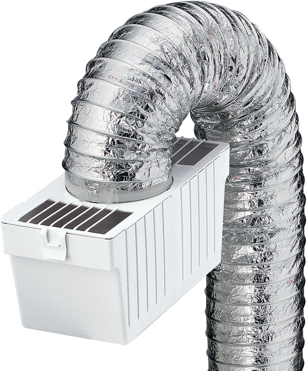 BRAND, CATEGORY, DEFLECTO, VENTS, Deflecto LTF Dryer Lint Trap Kit Supurr-Flex Flexible Metallic Duct, Pack of 1, Silver