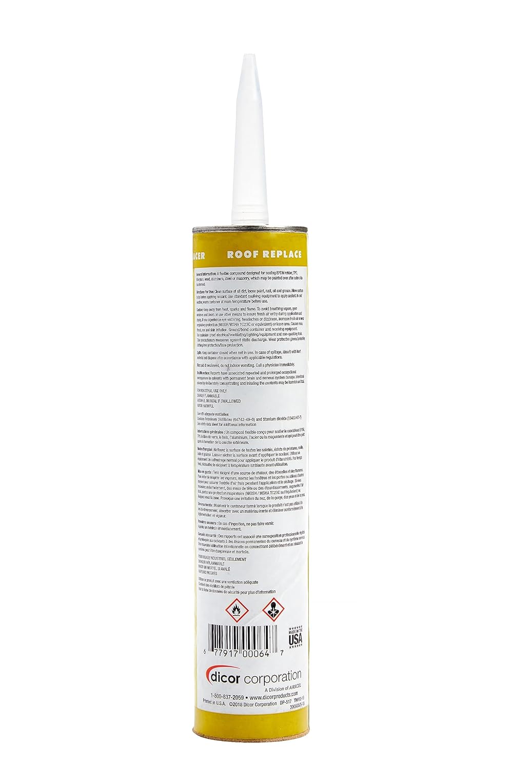 BRAND, CATEGORY, DICOR, SEALANTS, Dicor 501LSV-1 HAPS-Free Self-Leveling Lap Sealant for horizontal surfaces - 10.3 Oz, Ivory, Secure, Ideal for RV Roofing, Maintenance, Repair, Appliance Application