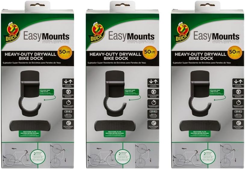 BRAND, CATEGORY, DUCK, HOOKS, Duck Brand EasyMounts Garage Shelf - Shelving Wall Mount Shelf System for Garage Storage & Organization - Floating Shelves for Workbenches, Tools, Sheds & Shops - 11.75 in x 4.25 in - Black, 3-Pack