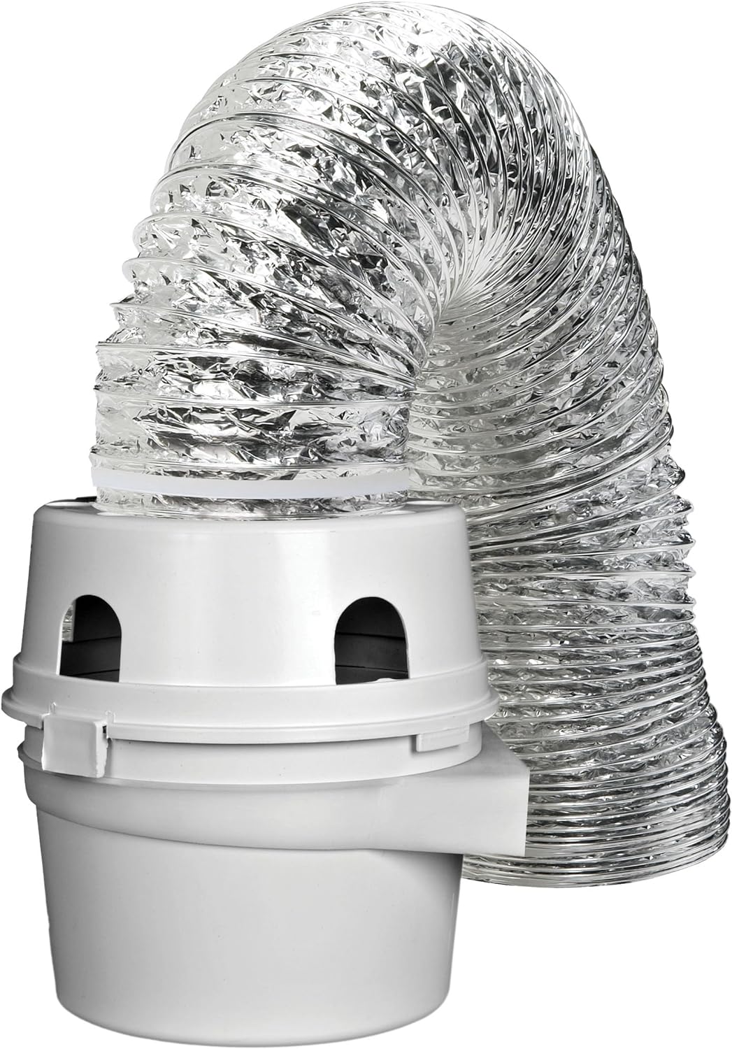 BRAND, CATEGORY, DUNDAS JAFINE, VENTS, Dundas Jafine TDIDVKZW Indoor Dryer Vent Kit with 4-Inch by 5-Foot Proflex Duct, 4 Inch, White