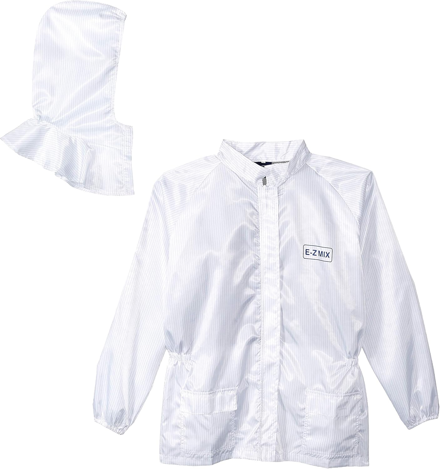 BRAND, CATEGORY, E-Z MIX, LAB COATS, E-Z MIX 64446W White Lab Coat with Detachable Hood (Large), 1 Pack