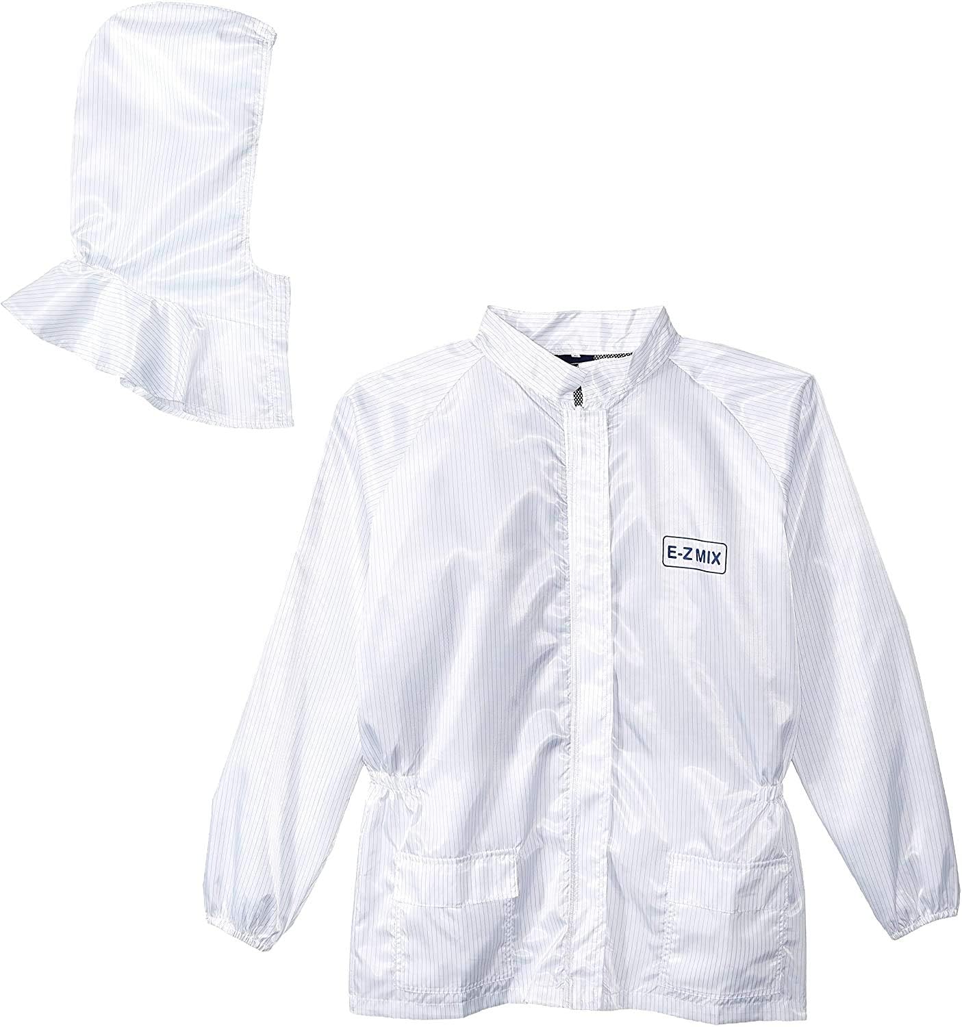 BRAND, CATEGORY, E-Z MIX, LAB COATS, E-Z MIX 64446W White Lab Coat with Detachable Hood (Large), 1 Pack