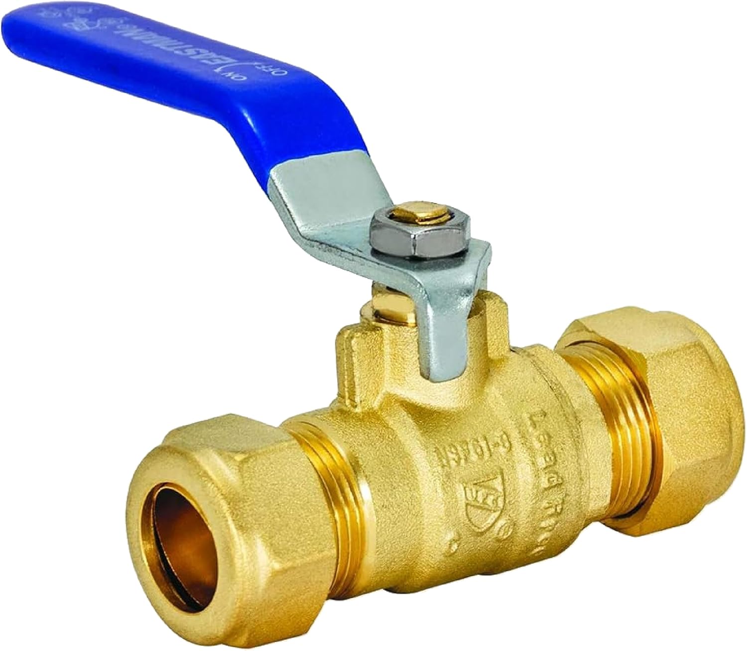 BALL VALVES, BRAND, CATEGORY, EASTMAN, EZ-FLO 1/2 Inch Compression Heavy Duty Full Port Ball Valve, Brass Plumbing Fitting, 20096LF