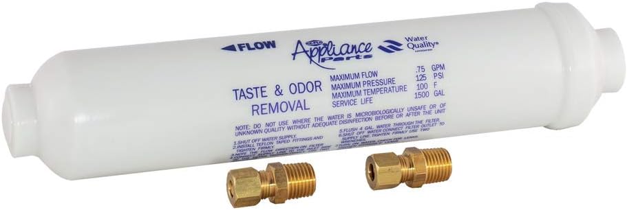 BRAND, CATEGORY, EZ-FLO, UNDER-SINK & COUNTERTOP FILTRATION, EZ-Flo 10 Inch Line Water Filter, Brass 1/4 Inch MIP x 7/16 Inch Compression Adapters, 1500 Gallon Capacity, 60461N