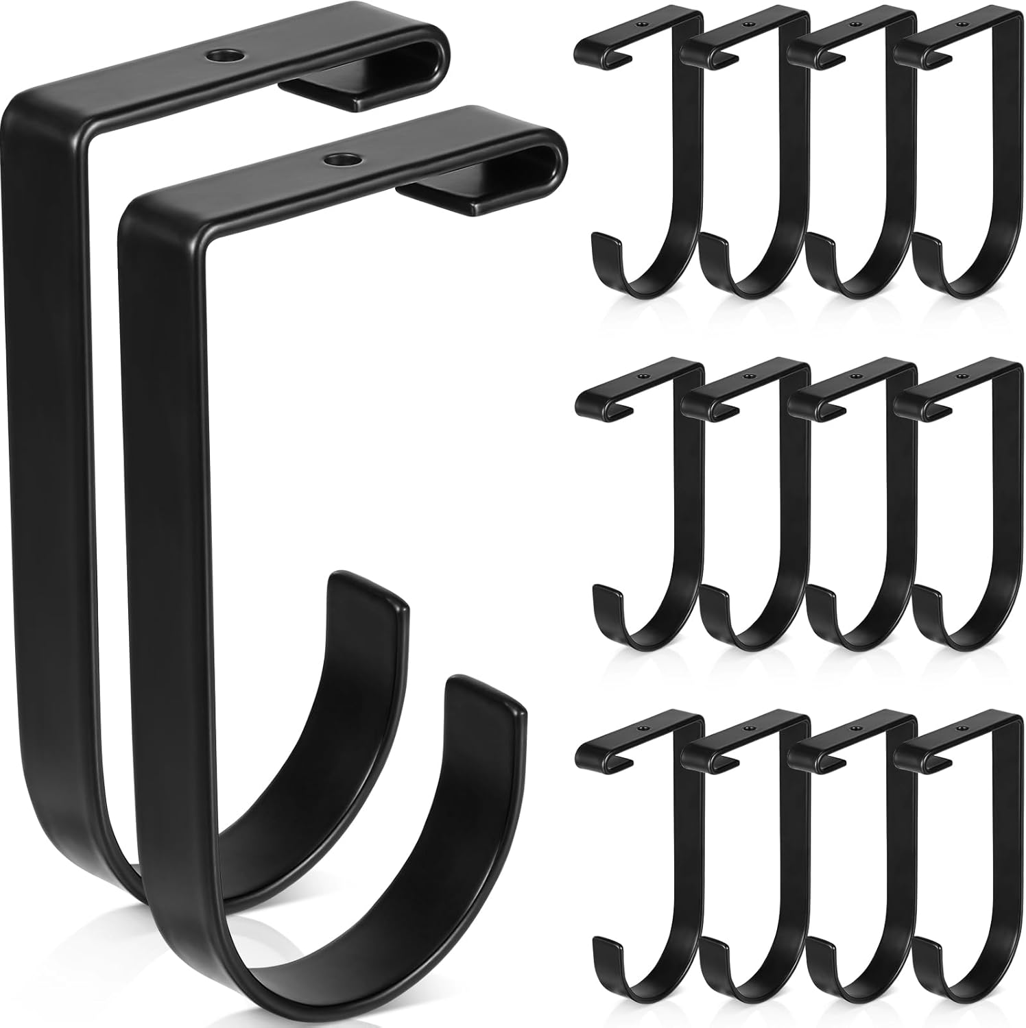 BRAND, CATEGORY, FERRAYCLE, HOOKS, Ferraycle 12 Pcs Add on Storage Hook Accessory Overhead Garage Hooks for Ceiling Rack and Wall Shelving, Bike Hanging Hooks Flat Hooks, Black