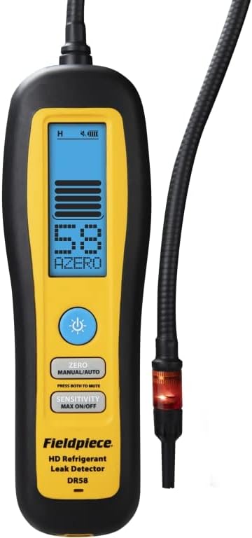 AIR CONDITIONING LINE REPAIR TOOLS, BRAND, CATEGORY, FIELDPIECE, Fieldpiece DR58 - Heated Diode Refrigerant Leak Detector, Battery Powered