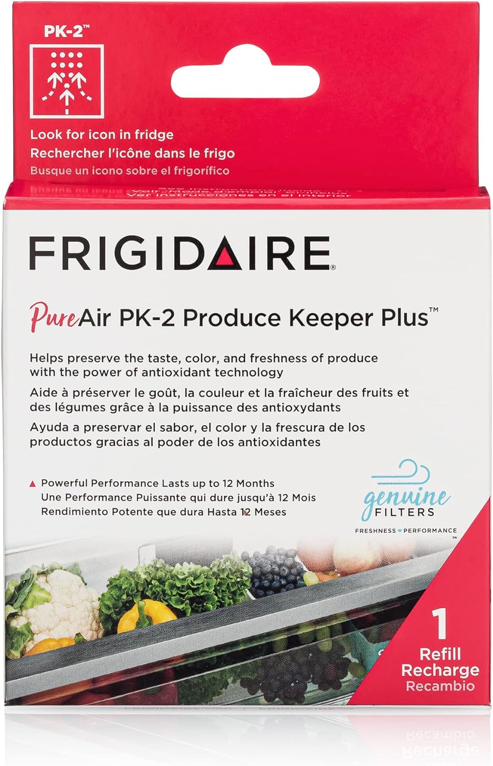 BRAND, CATEGORY, FRIGIDAIRE, REFRIGERATORS, Frigidaire FRPAPK2RF PureAir PK-2 Produce Keeper Plus Refill